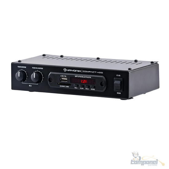 Amplificador 40W RMS com Bluetooth COMPACT 400 HAYONIK